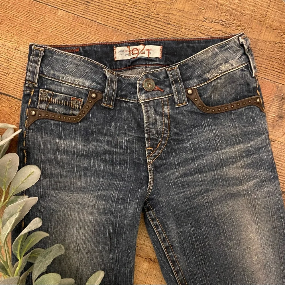 1921 Western Glove Flare JEANS, Cute Western Details - Picture 7 of 14